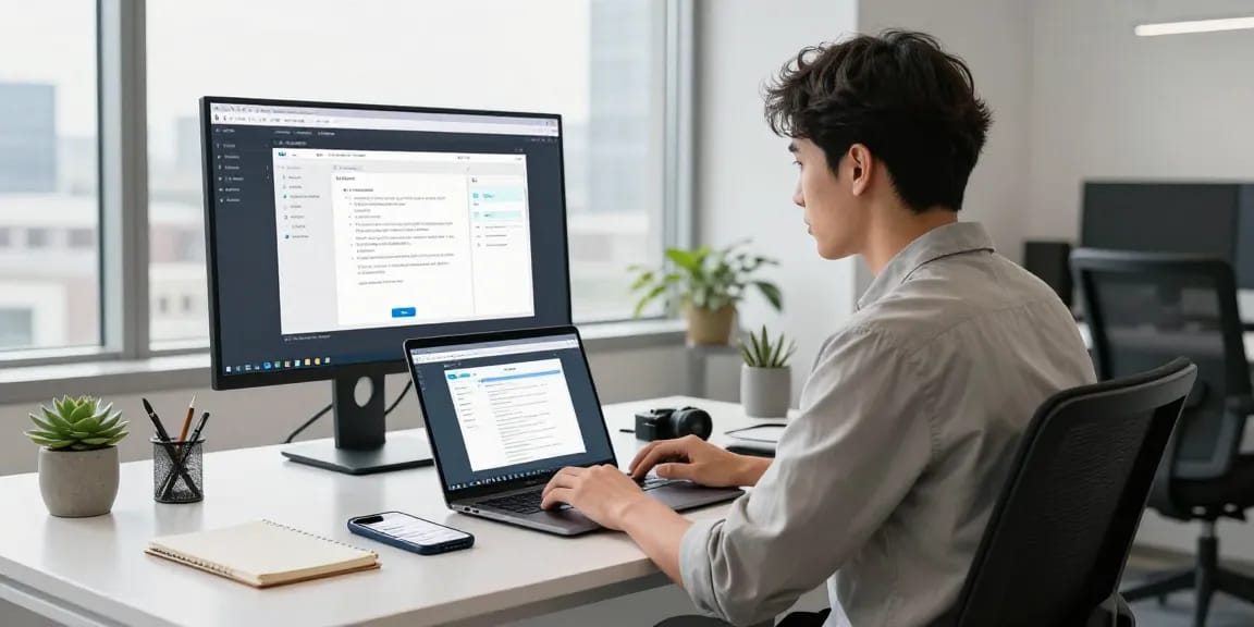 WPS Download interface displayed on a laptop in a modern office workspace.