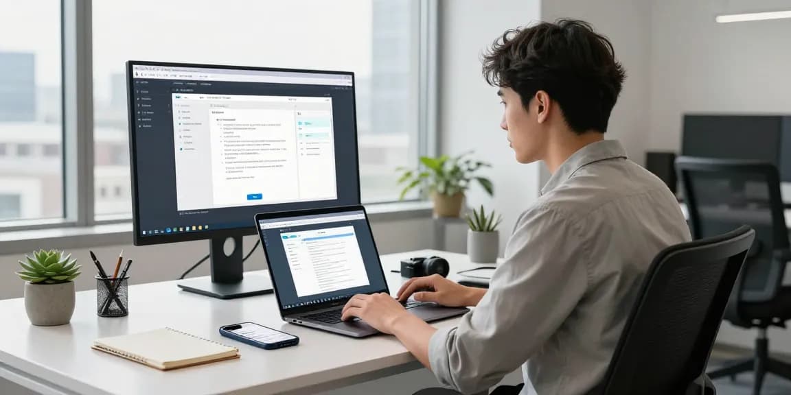 WPS Download interface displayed on a laptop in a modern office workspace.