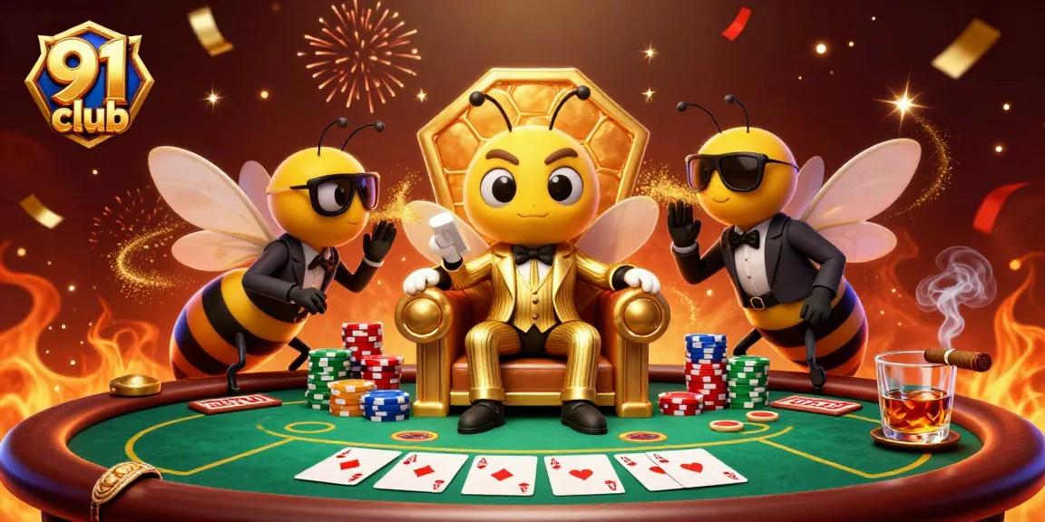 Experience thrilling betting action at 91 club with vibrant poker elements and captivating characters.