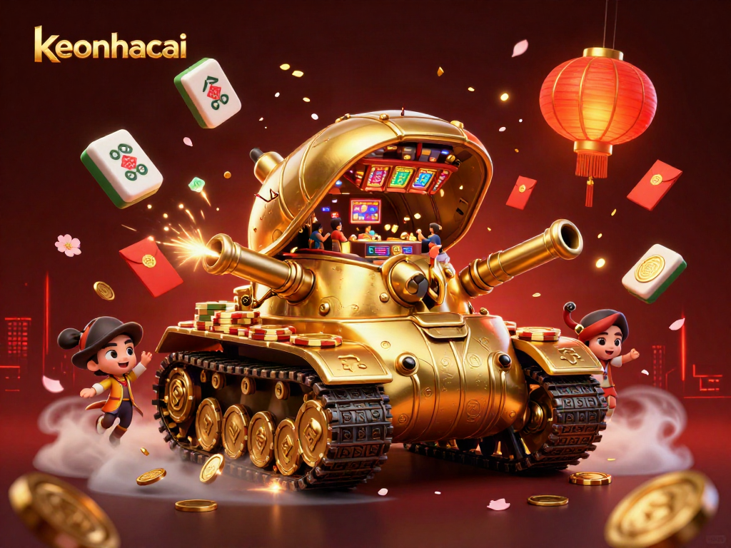 Experience the engaging world of keonhacai with a vibrant 3D casino scene featuring epic animations and detailed casino elements.