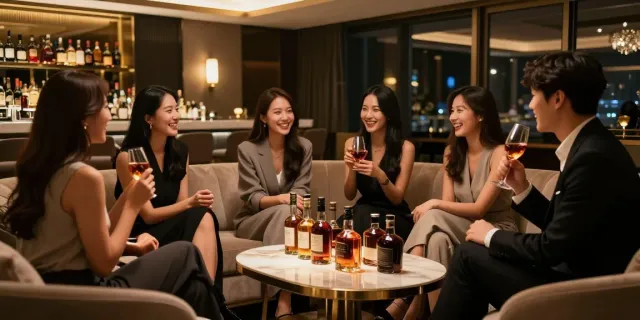 강남구구단에서 고급스러운 룸에서 즐거운 시간을 보내는 친구들 모습