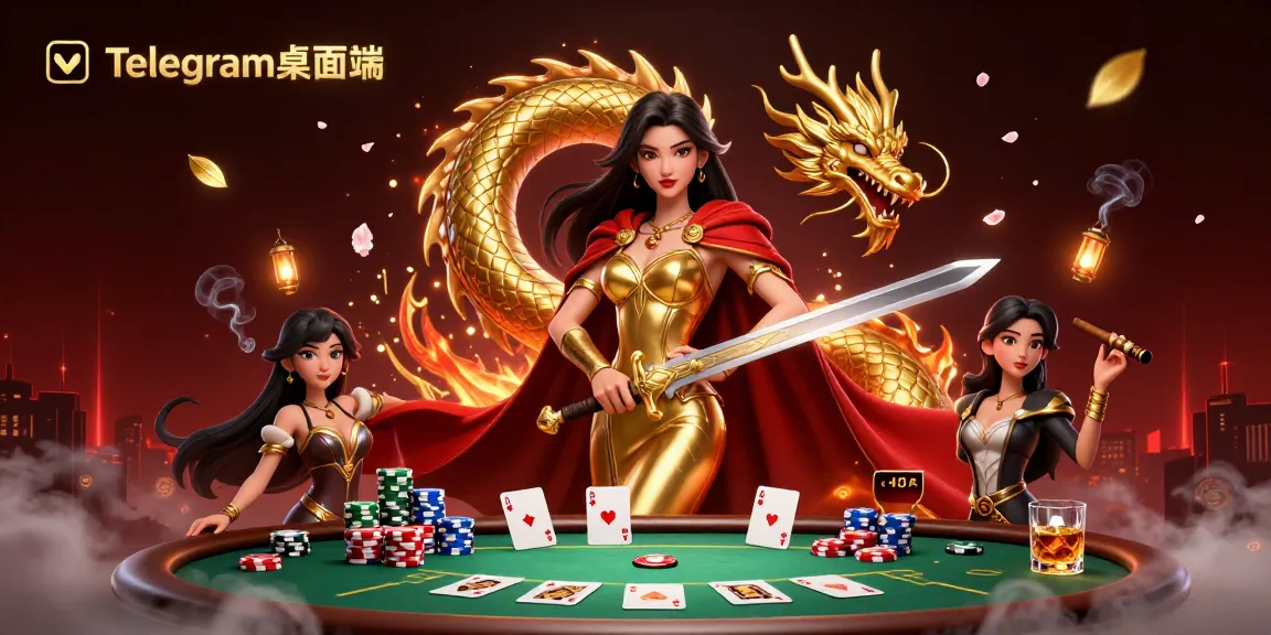 与由女战士带领的Telegram桌面端参与刺激的扑克游戏,体验动态的游戏玩法和引人注目的游戏元素。