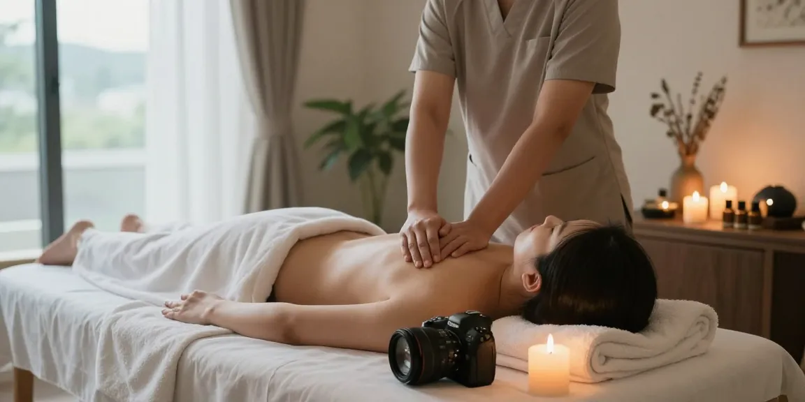 인천출장마사지를 받는 고객과 편안한 마사지 치료 환경을 보여주는 이미지