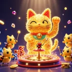 Experience exhilarating gameplay at uu88 with a vibrant lucky cat symbolizing fortune.
