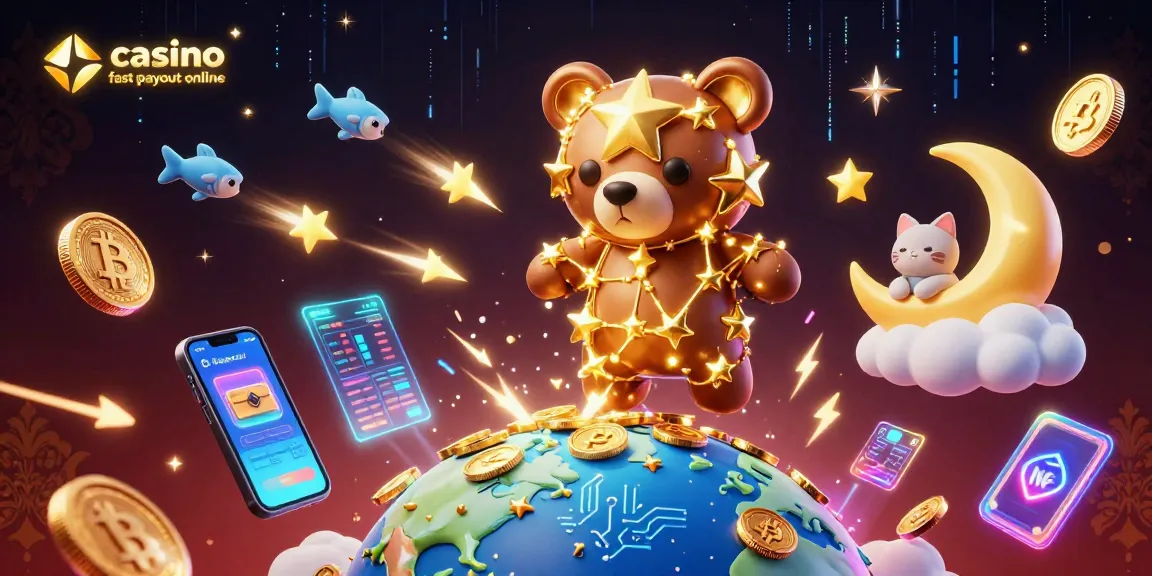 Engage in the thrilling action of casino fast payout online with vibrant 3D characters and neon elements.